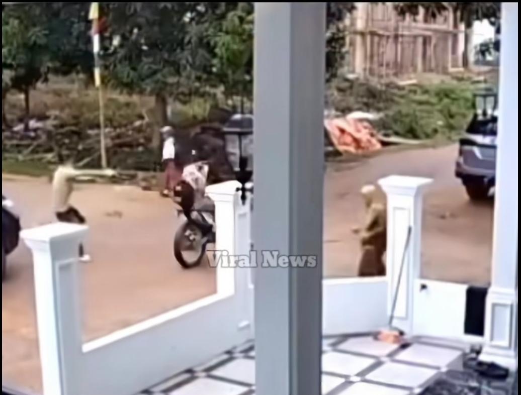 Tangkapan layar aksi penembakan seorang pria di Cengal, OKI, Sumatera Selatan.