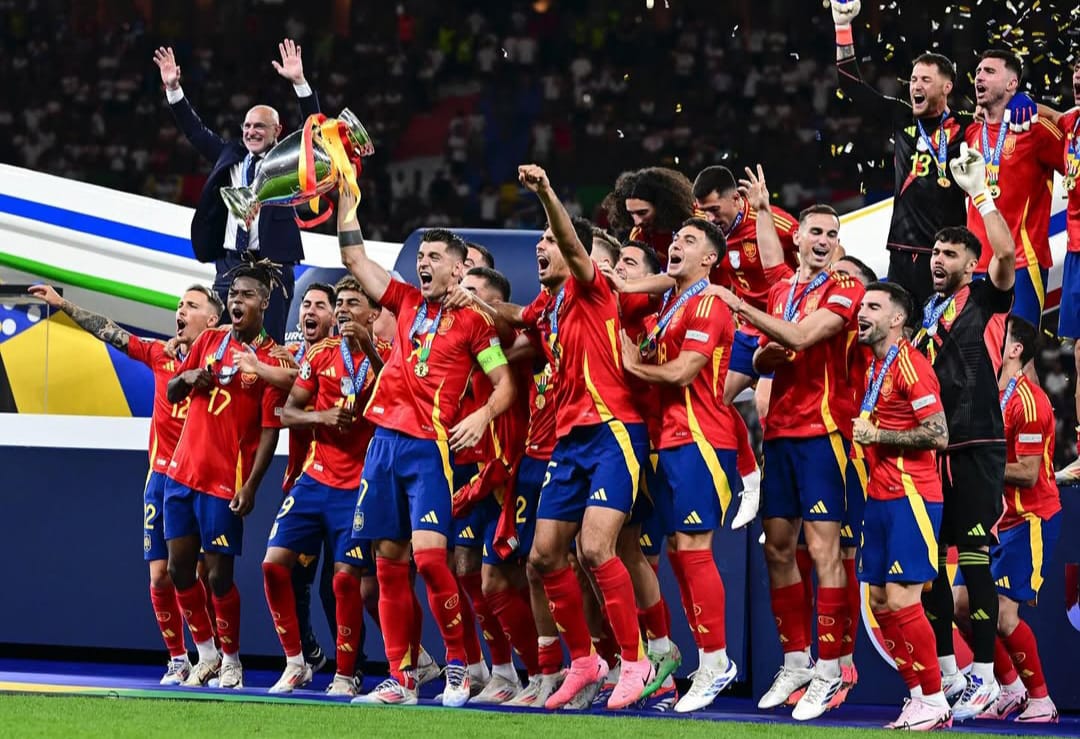 Ilustrasi Timnas Spanyol saat juara turnamen Eropa.