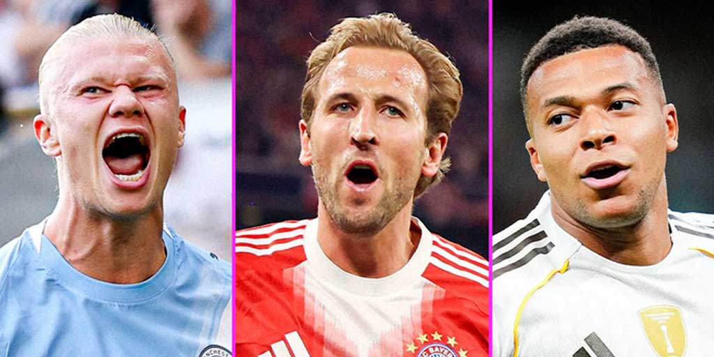 Erling Haaland, Harry Kane, dan Kylian Mbapp&eacute;, wajah baru persaingan striker paling mematikan di dunia saat ini.
