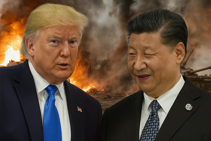 Ilustrasi Donald Trump menaikkan tarif impor produk China hingga 100 persen, Beijing membalas dengan memberlakukan biaya pelabuhan tambahan untuk kapal terkait AS.