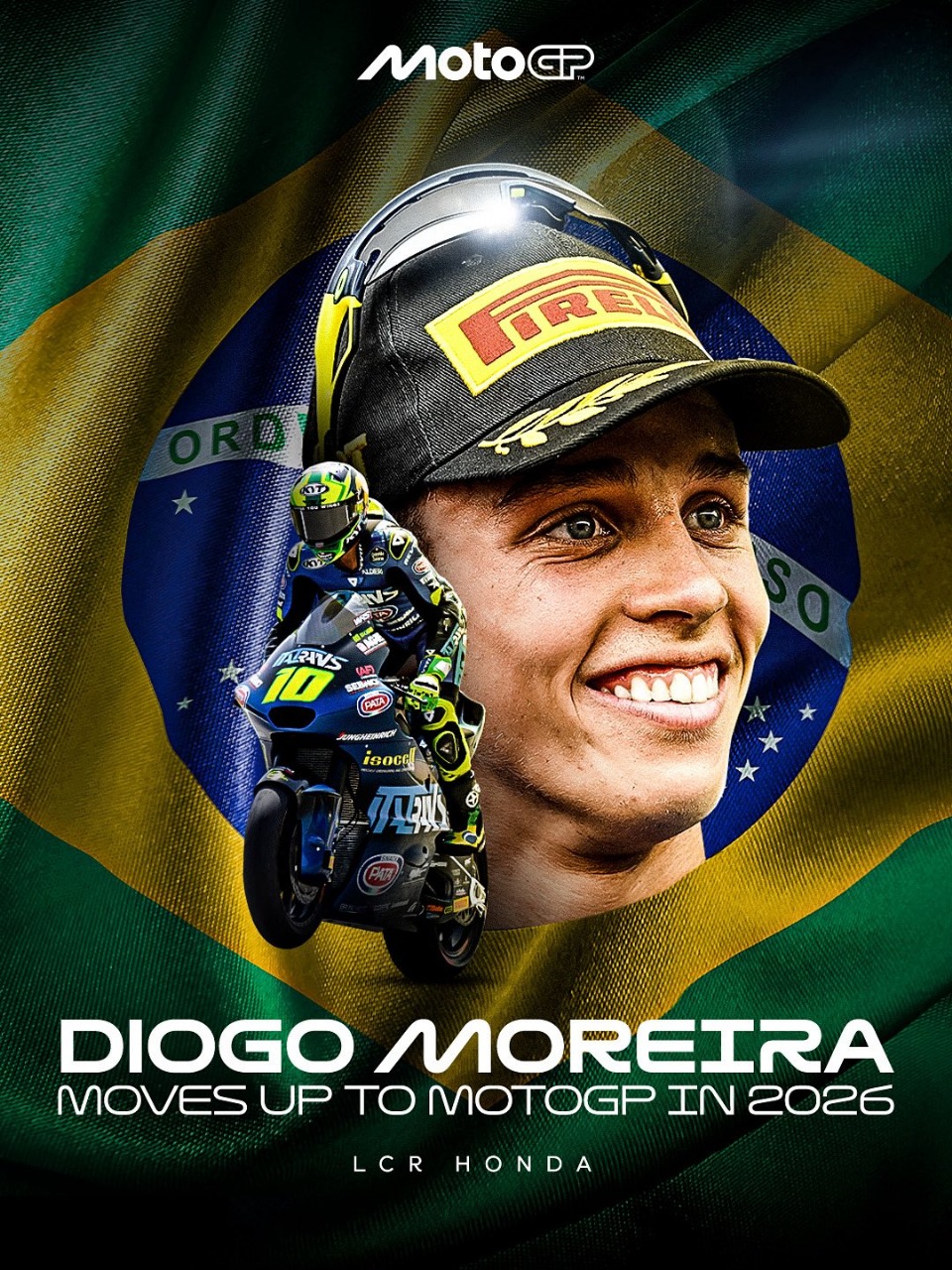 Pembalap dari brazil, Diogo Moreira.