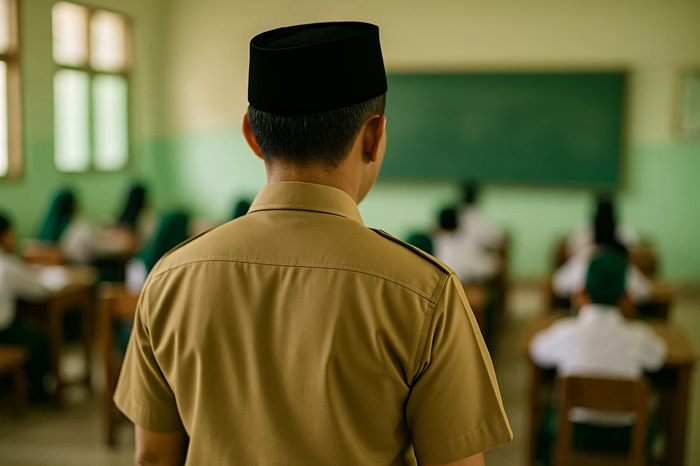 Ilustrasi guru Madrasah.
