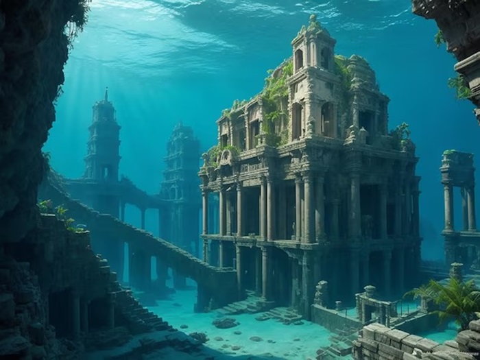 ilustrasi atlantis, peradapan yang hilang