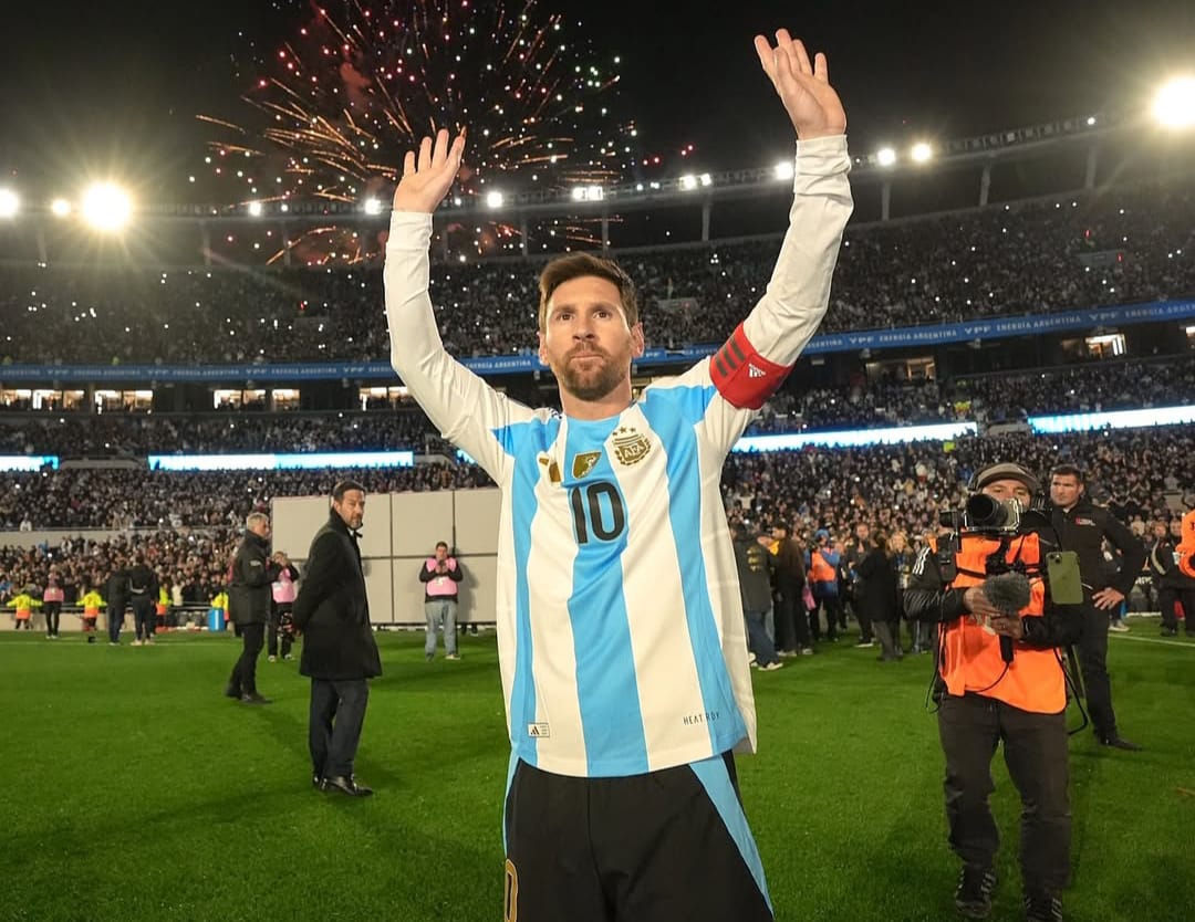 Lionel Messi, saat perpisahan di pertandingan terakhirnya bersama timnas Argentina beberapa waktu lalu.