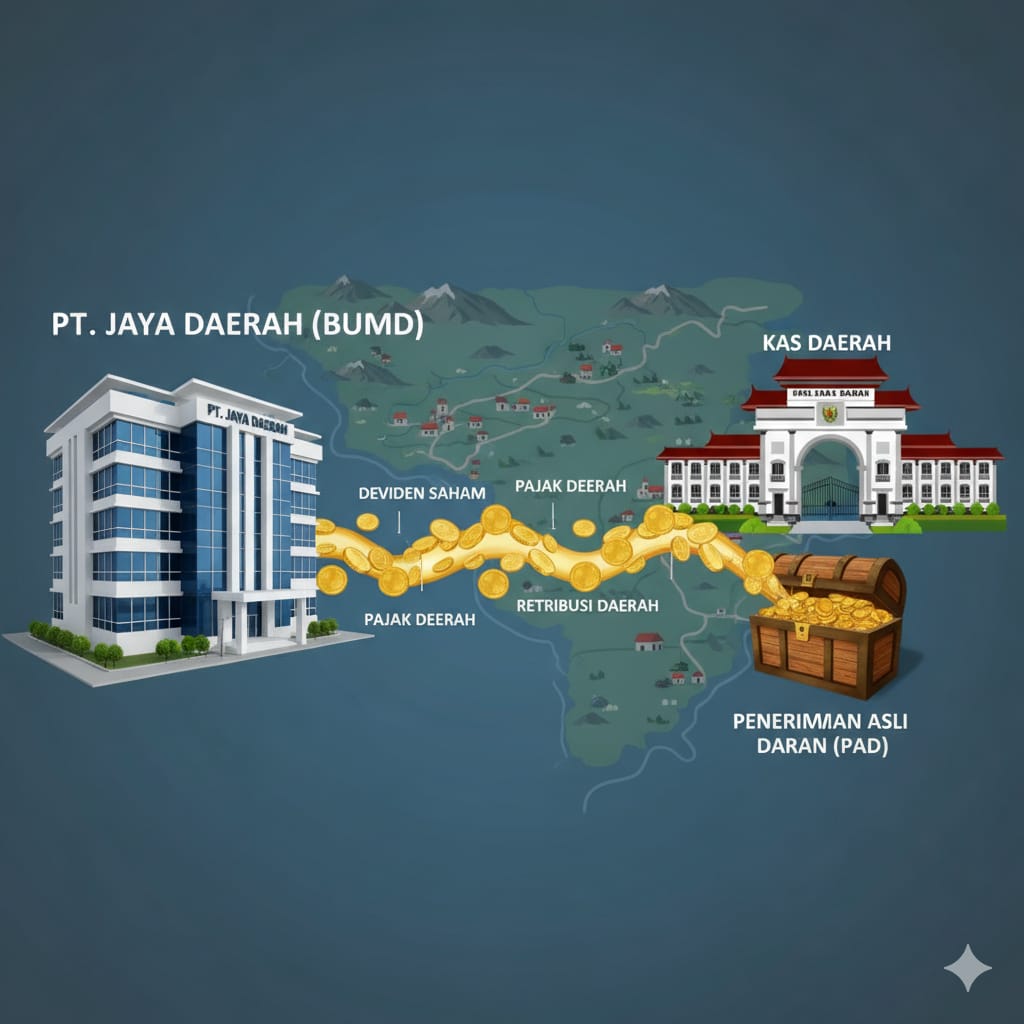 Ilustrasi PAD dan BUMD