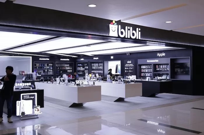 Ilustrasi gerai offline Blibli