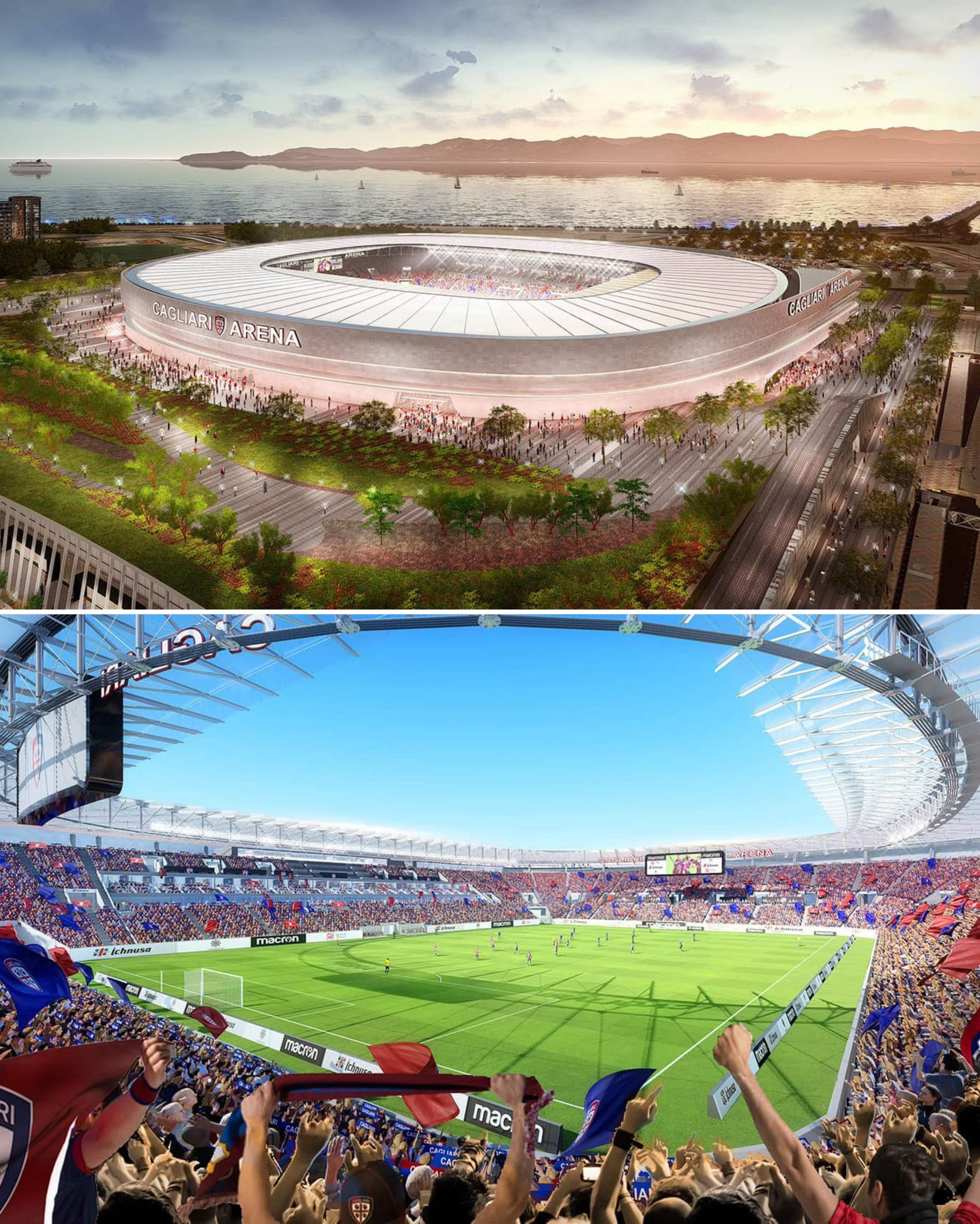 Stadion Gigi Riva di Cagliari akan dibangun dengan biaya &euro;230 juta