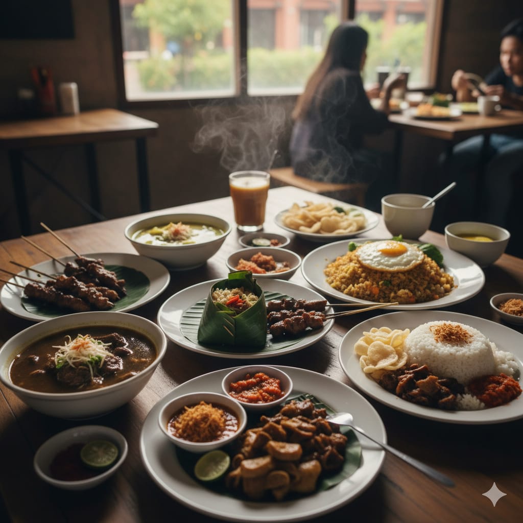 Ilustrasi hidangan makanan