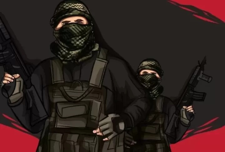 Ilustrasi pelaku terorisme.