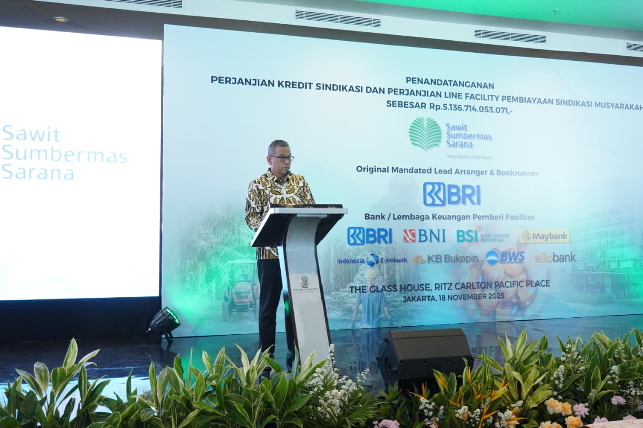BRI memfasilitasi pembiayaan sindikasi Rp5,2 triliun bagi SSMS untuk mendukung ekspansi, efisiensi pendanaan, dan penguatan industri sawit.