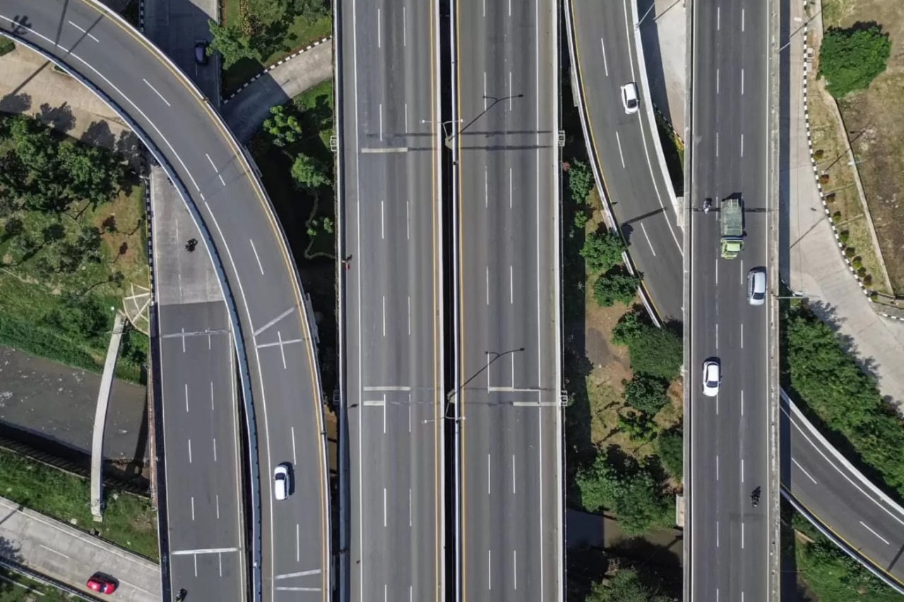 Ilustrasi jalan tol.