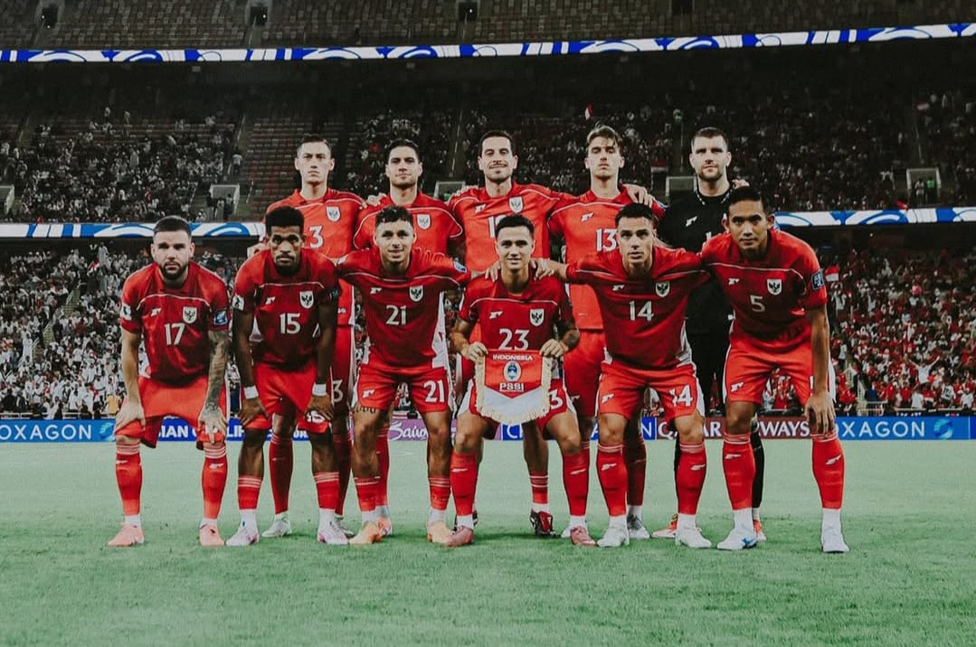 Ilustrasi Timnas Indonesia yang akan berlaga di FIFA Series 2026 di Indonesia.
