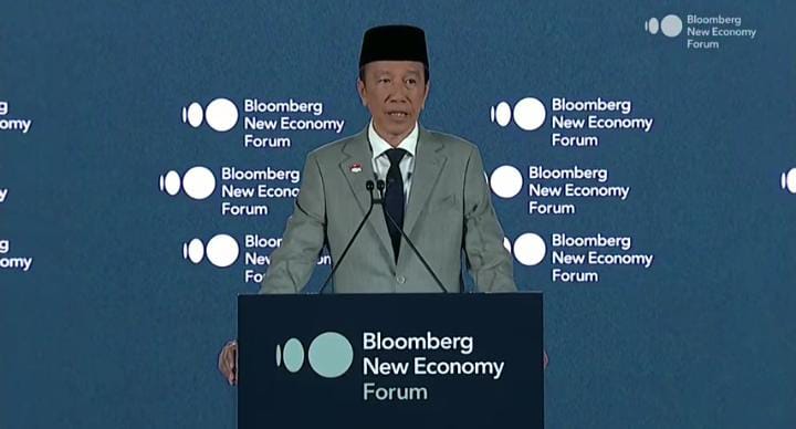 jokowi pidato di Bloomberg New Economy Forum Singapura,