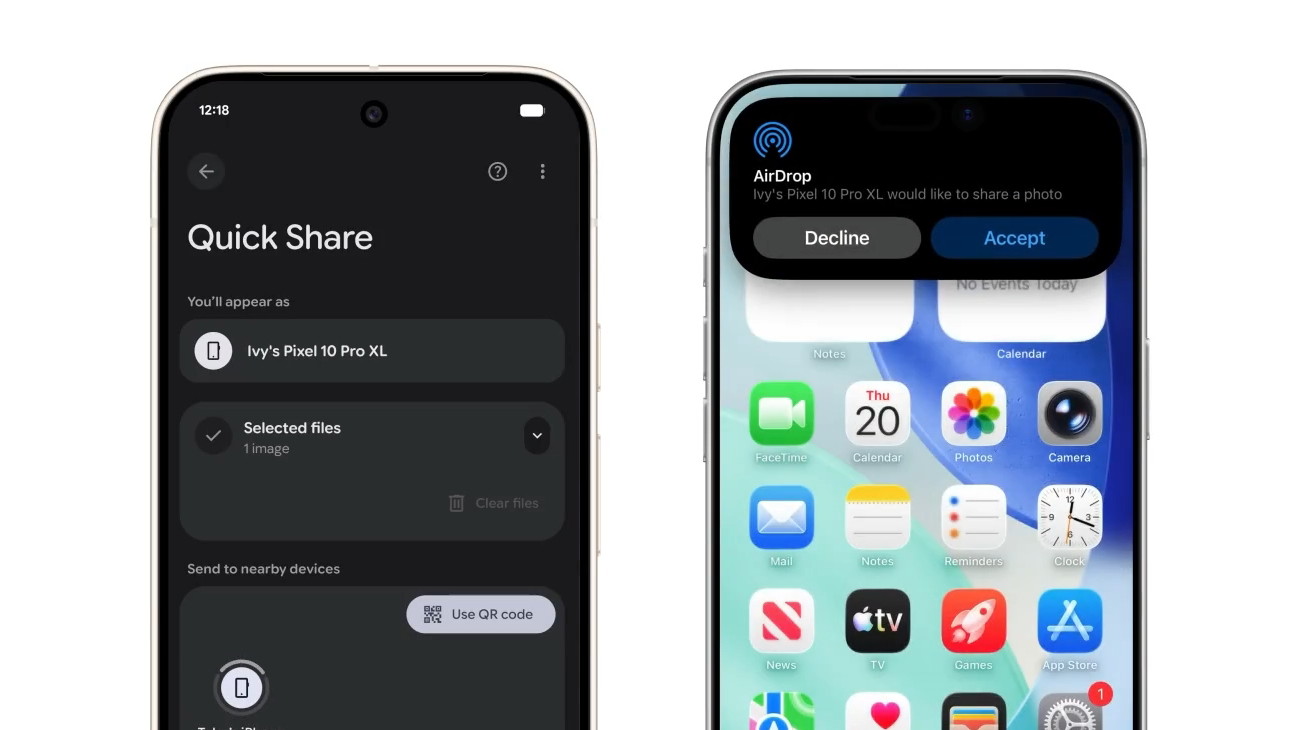 Google hadirkan kemampuan Android untuk kirim file ke iPhone.
