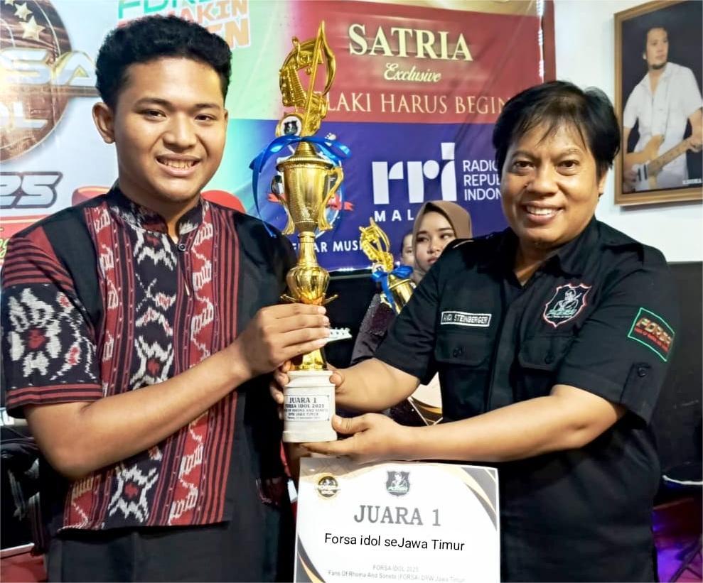 Syarif Hidayatullah, pemuda asal Desa Klotok, Kecamatan Plumpang, yang sukses meraih Juara 1 Forsa Idol DPW Jawa Timur