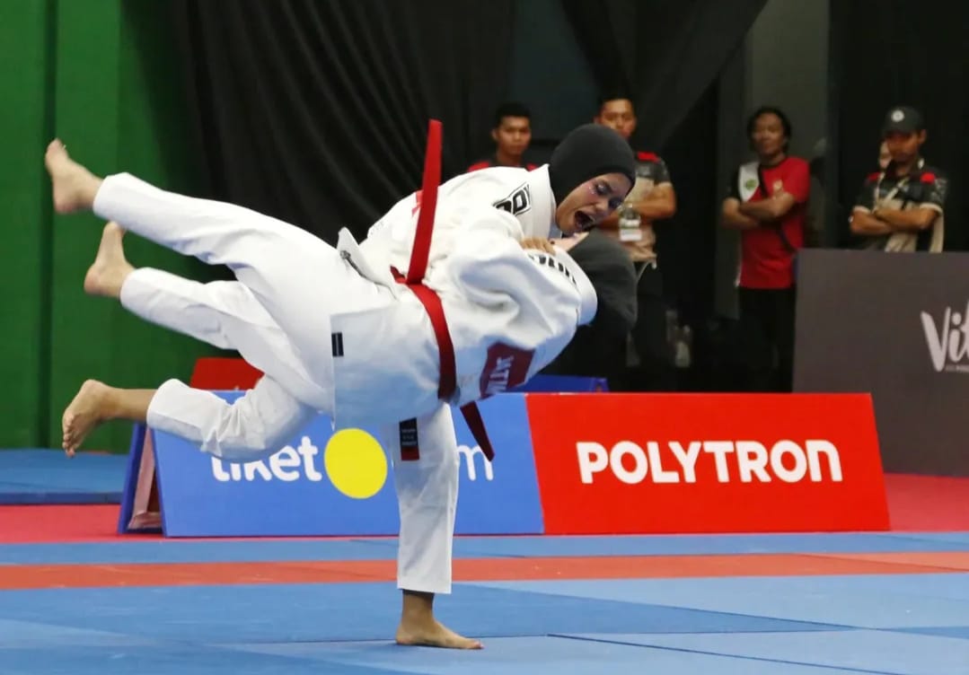 Jujitsu, salah satu nomor yang dilombakan dalam pon Beladiri 2025 Kudus lalu.