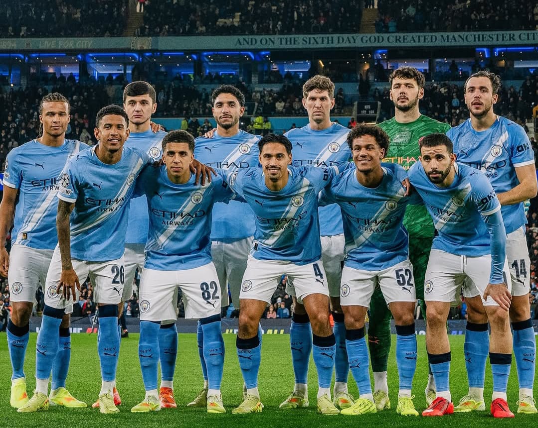 Line up pemain Manchester City, saat takluk dari Bayern Leverkusen di kandang sendiri