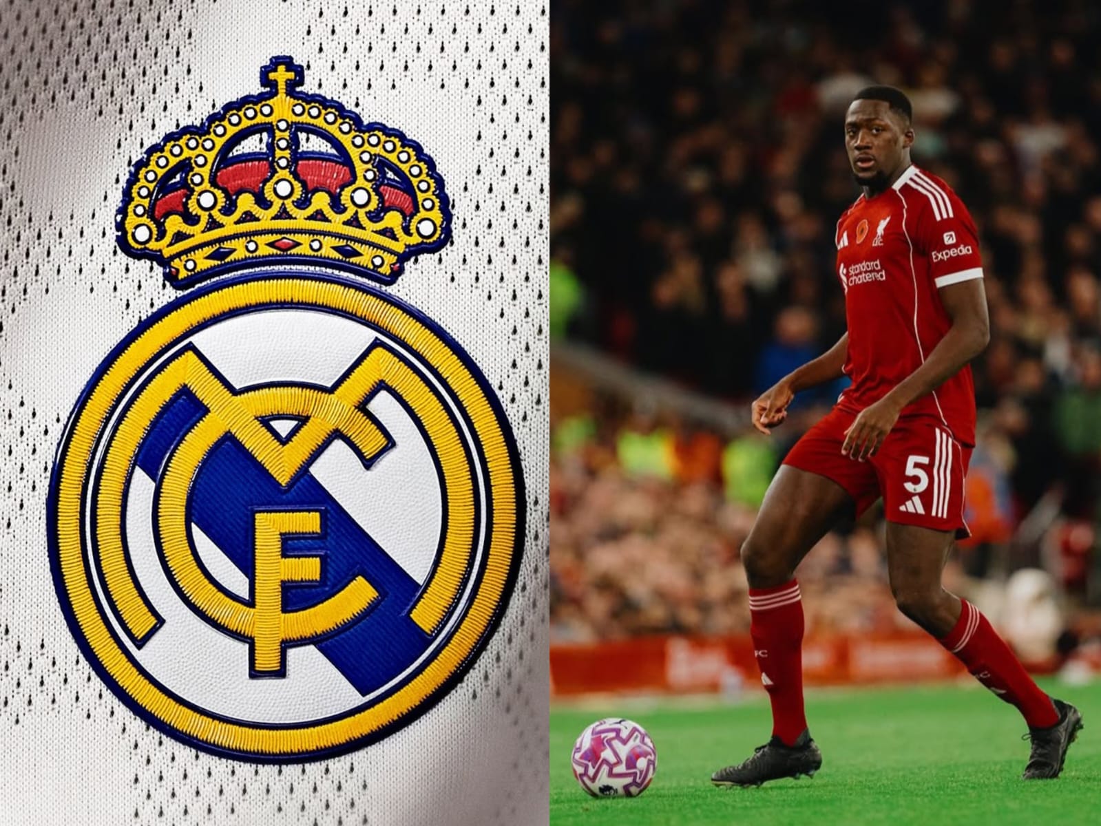 Ilustrasi Real Madrid dan Ibrahima Konat&eacute;.