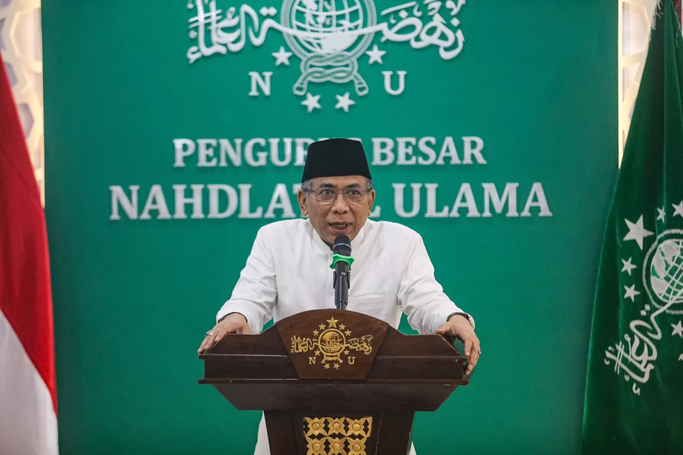 Ketua Umum PBNU KH. Yahya Cholil Staquf.