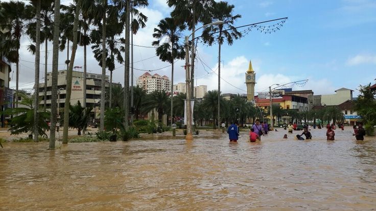 Ilustrasi banjir yang terjadi di Hat Yai, Thailand