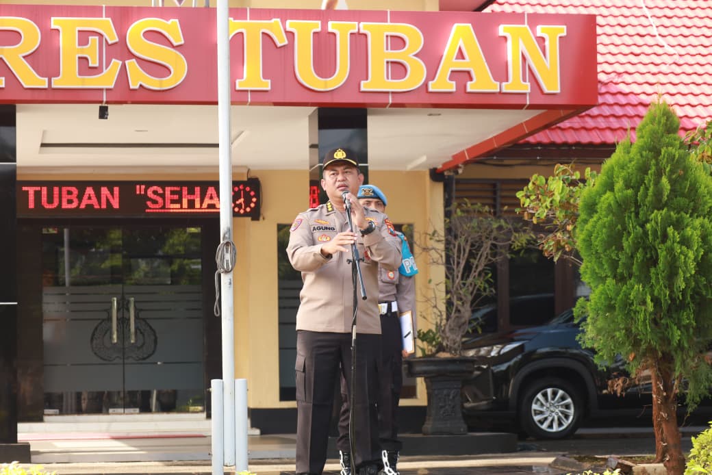 Gantikan AKBP William Cornelis, Kombespol Agung menegaskan pemulihan citra, penguatan kedisiplinan, dan peningkatan kualitas pelayanan Polres Tuban.