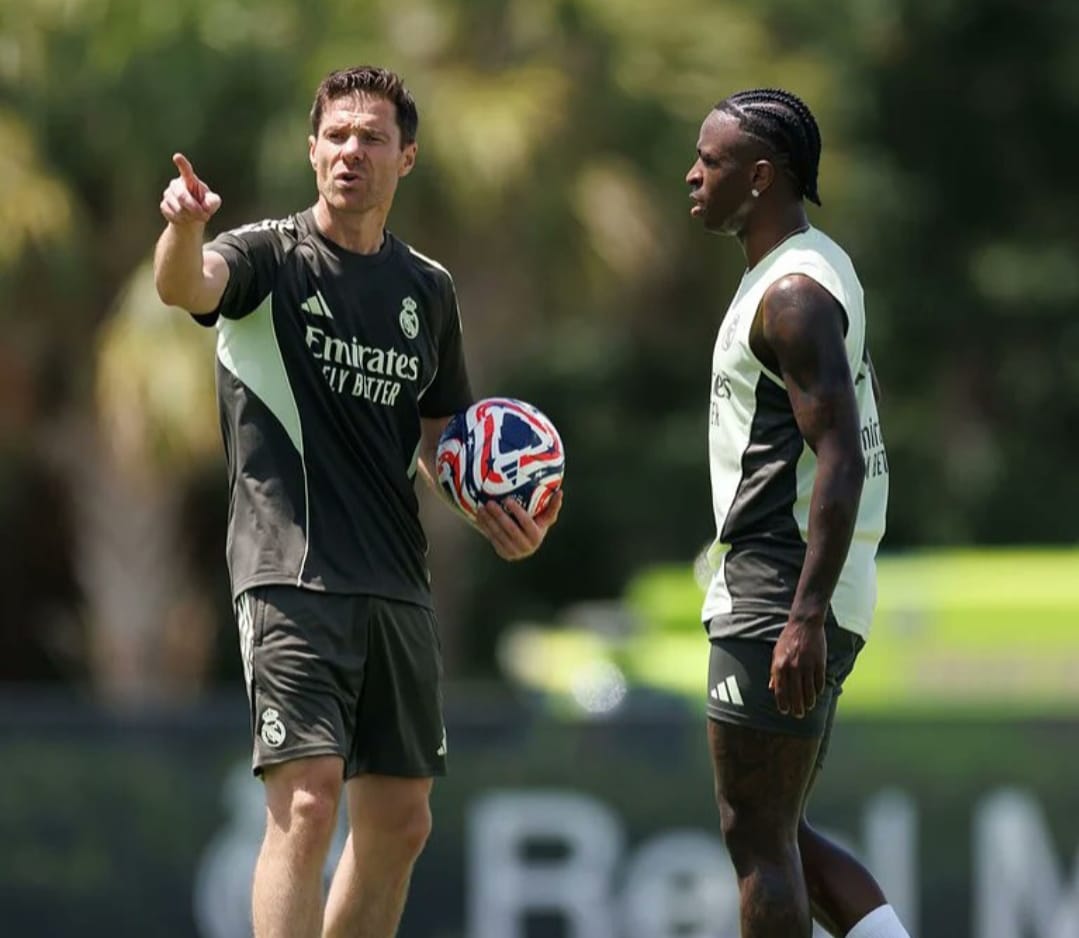 Ilustrasi rumor perseteruan Vinicius Jr dan Xabi