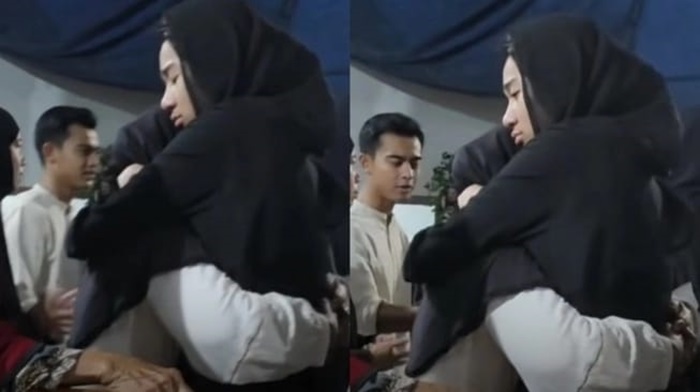 Momen Azizah Salsha peluk erat ibunda Pratama Arhan.
