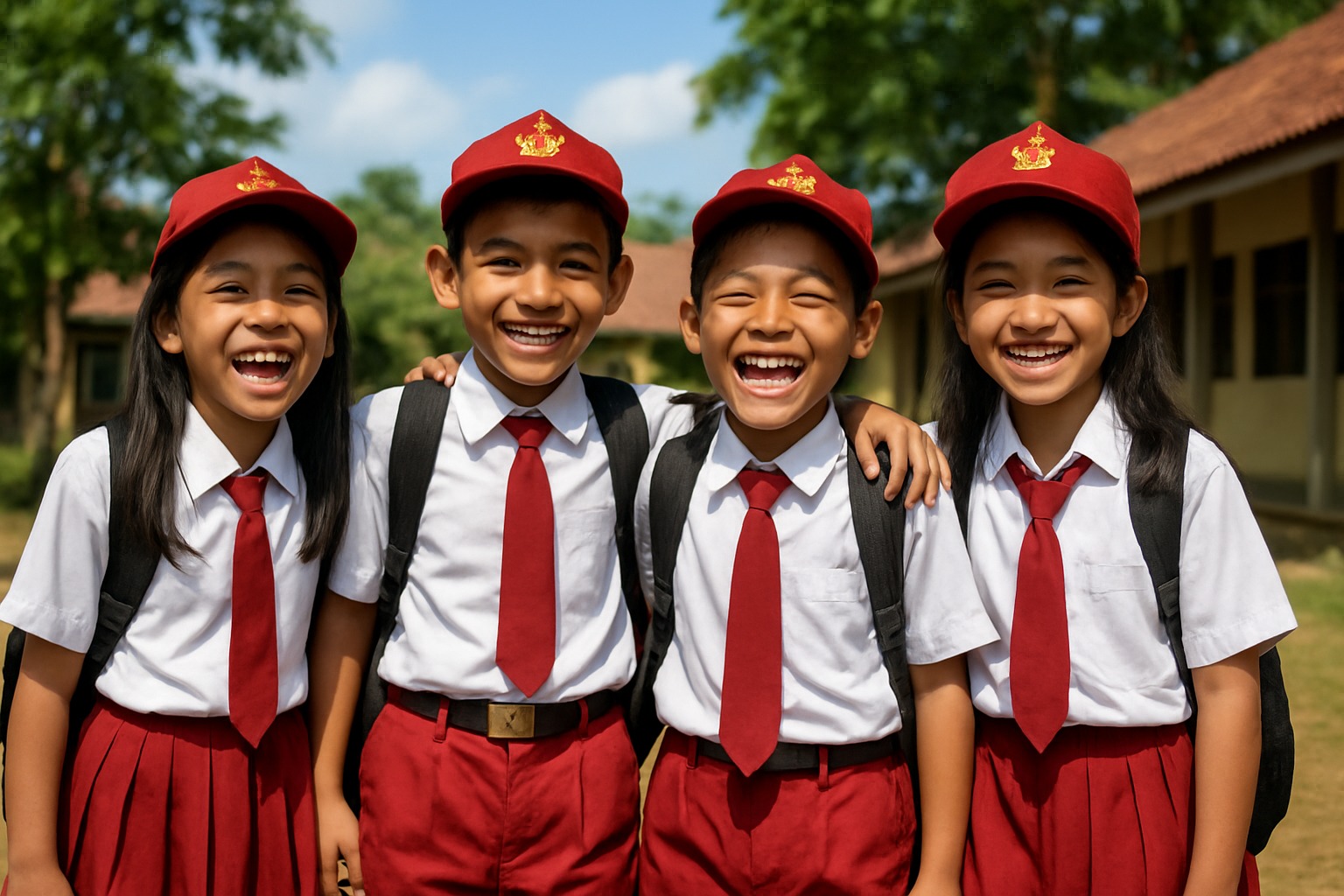 Ilustrasi anak sekolah.