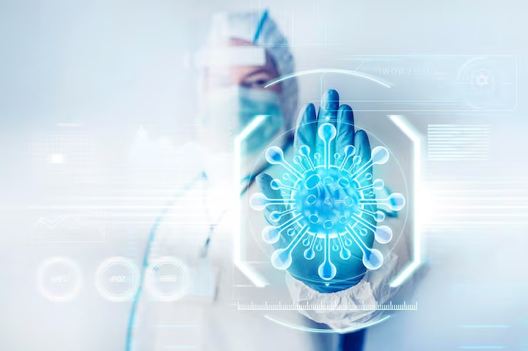 Ilustrasi teknologi terapi nanomedicine.