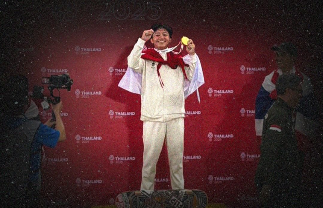 Basral Graito Hutomo, saat naik podium di Sea Games 2025 Thailand