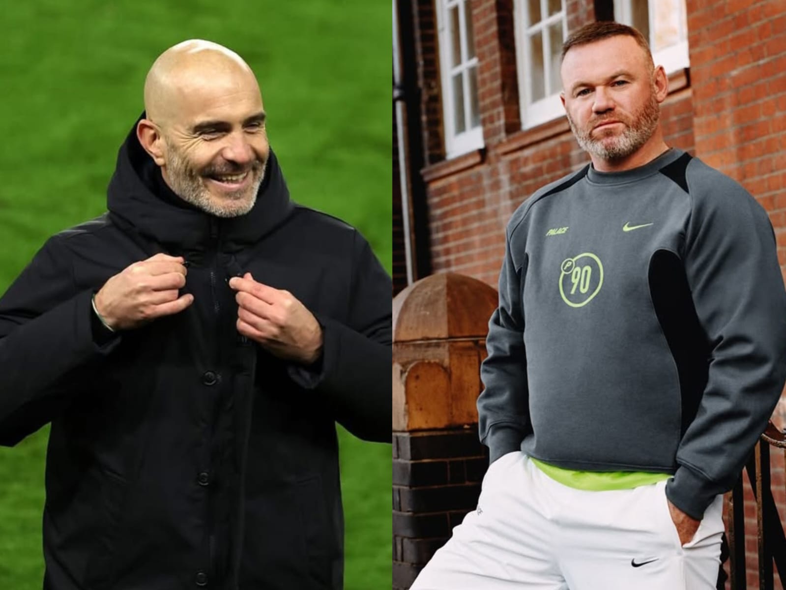 Pelatih Chelsea, Enzo Maresca dan mantan pemain Manchester united Wayne Rooney.