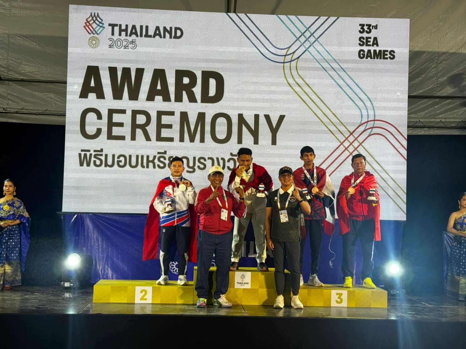 Atlet cabor Petanque yang juara di SEA Games Thailand 2025.