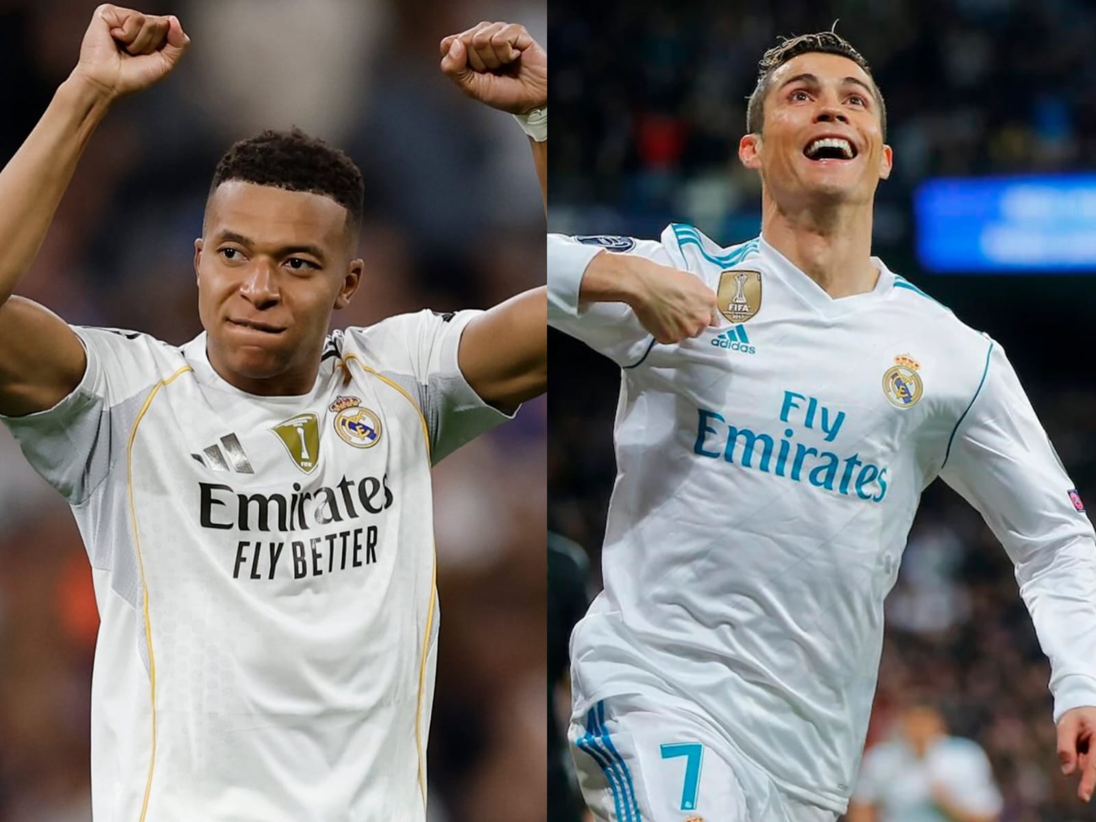 Ilustrasi Kylian Mbappe dan Cristiano Ronaldo.