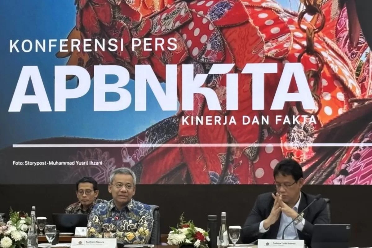 Wakil Menteri Keuangan Suahasil Nazara dalam konferensi pers