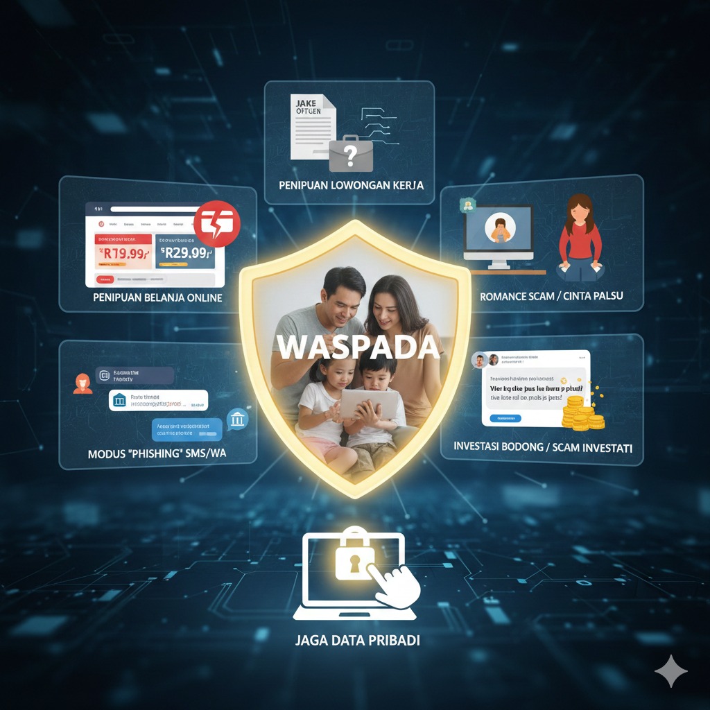 Waspada berbagai modus penipuan online.