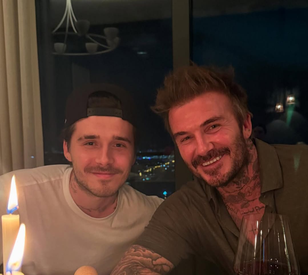 David Beckham dan sang anak, Brooklyn Beckham.
