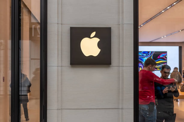Ilustrasi logo perusahaan Apple