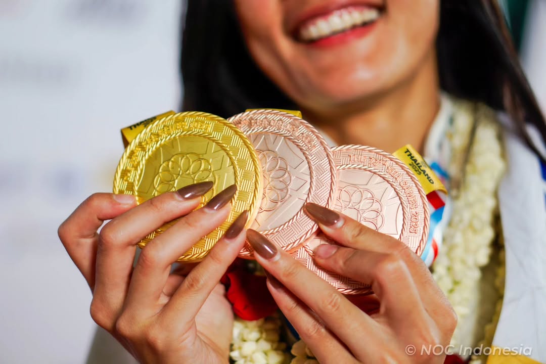 Ilustrasi perolehan medali Sea Games 2025 Thailand.