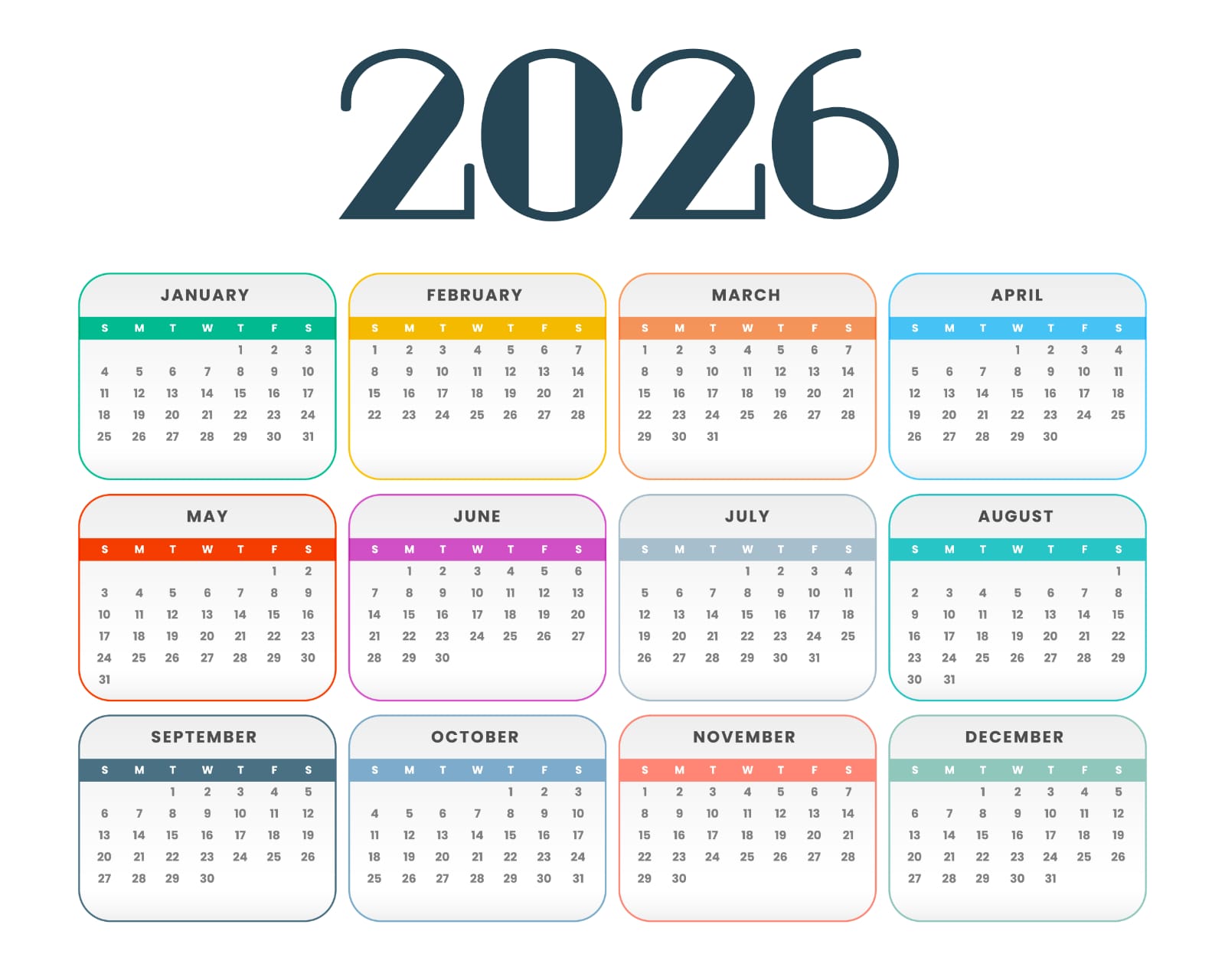 ilustrasi kalender 2026.