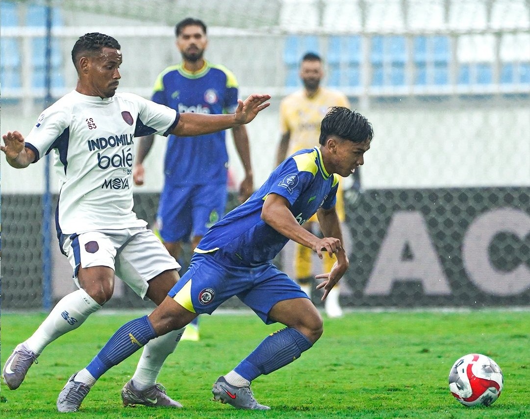 Bermain dengan 10 pemain setelah Andrean Rindorindo terkena kartu merah, Persita Tangerang sukses mengalahkan Arema FC