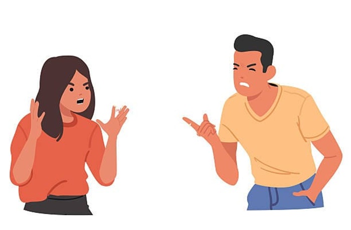 Ilustrasi 2 orang yang sedang marah.