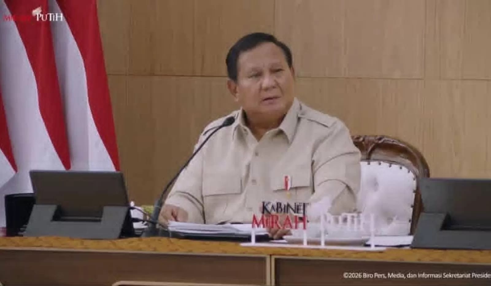 Presiden Prabowo Subianto dalam Taklimat Awal tahun di Hambalang