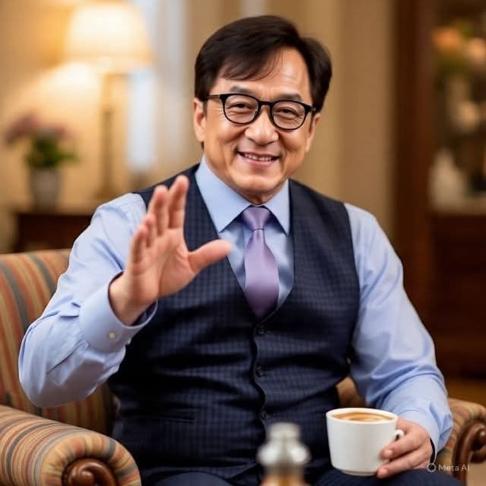 Ilustrasi ngopi ala Jackie Chan