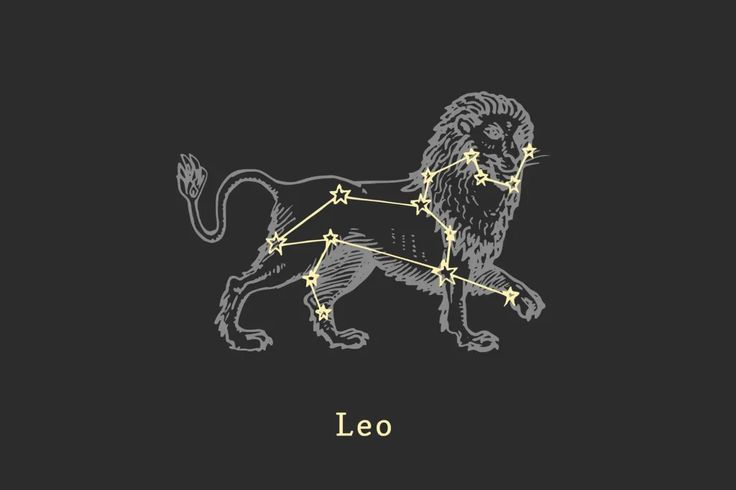 Ilustrasi zodiak Leo.