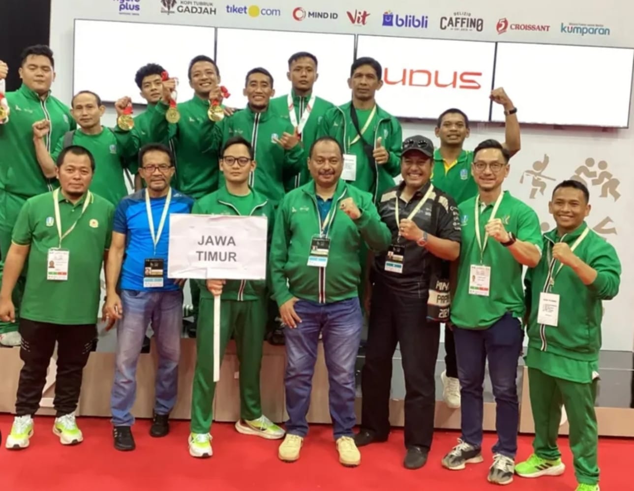 kontingen Jatim dari Cabor gulat pada PON Beladiri Kudus lalu.