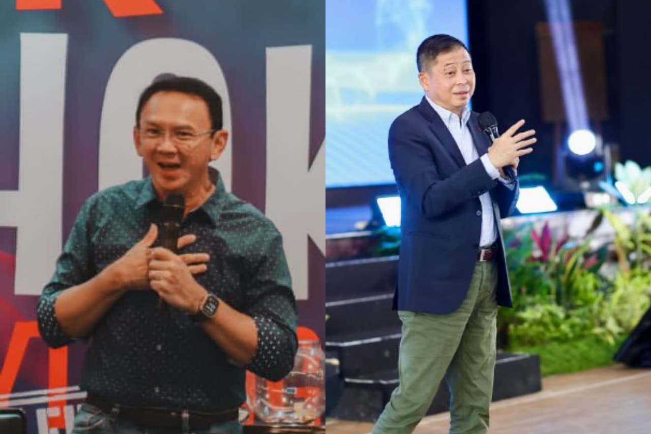 Kolase foto Ahok dan Jonan