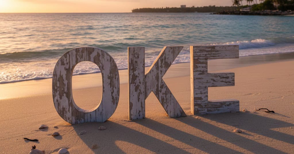Ilustrasi kata Oke.