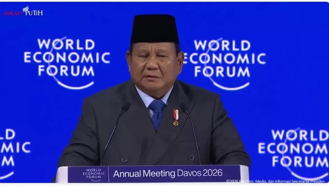 Prabowo Subianto saat pidato di World Economic Forum (WEF)