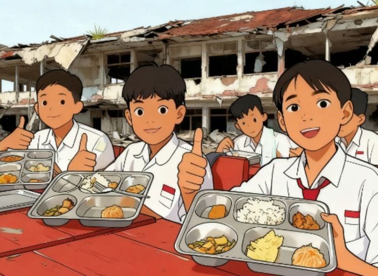 Ilustrasi Makan Bergizi gratis (MBG) di sekolah