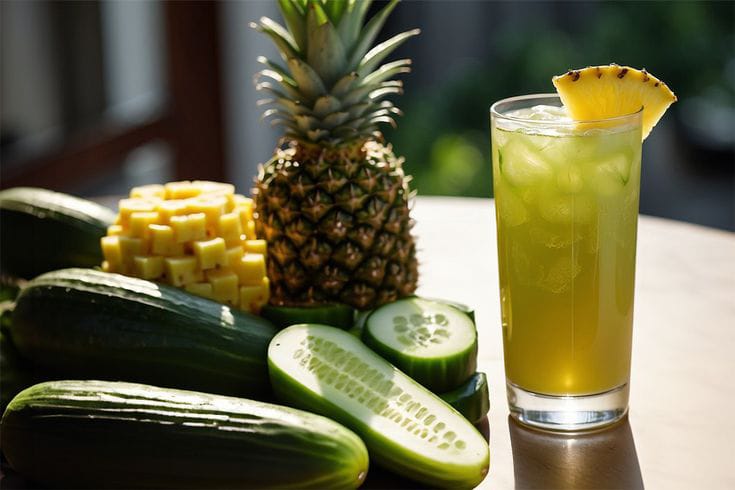 Jus mentimun dan nanas disebut bisa detoks usus besar, ini faktanya